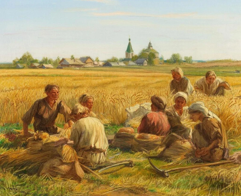 Хлеборобы в поле